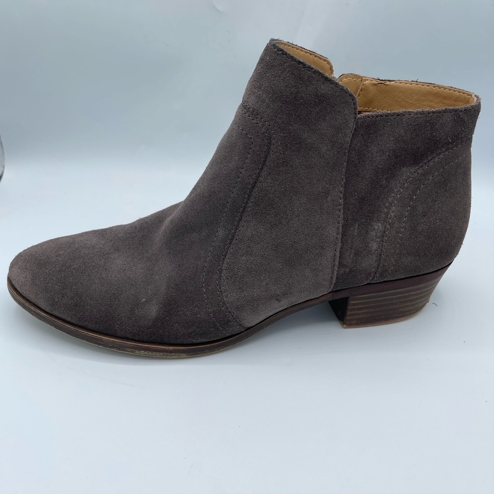 Lucky Brand Women’s Suede Leather Ankle Bootie Grey Size 9.5M